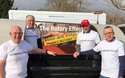 four rotary members rotary grand tour dumping polio
