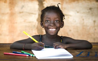 african girl studying rotary supporting education