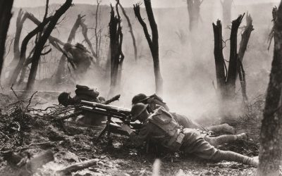 war shooting battle soldiers lying on the ground